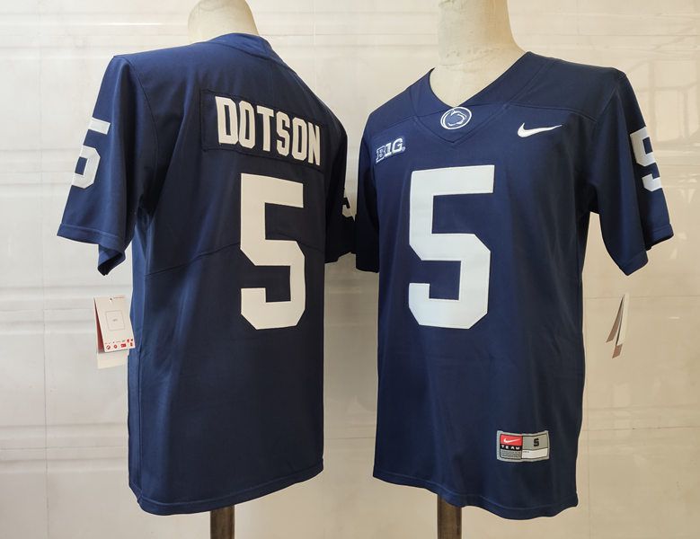 Men Penn State Natty Lions #5 Dotson Blue Nike 2025 NCAA Jersey->ncaa teams->NCAA Jersey